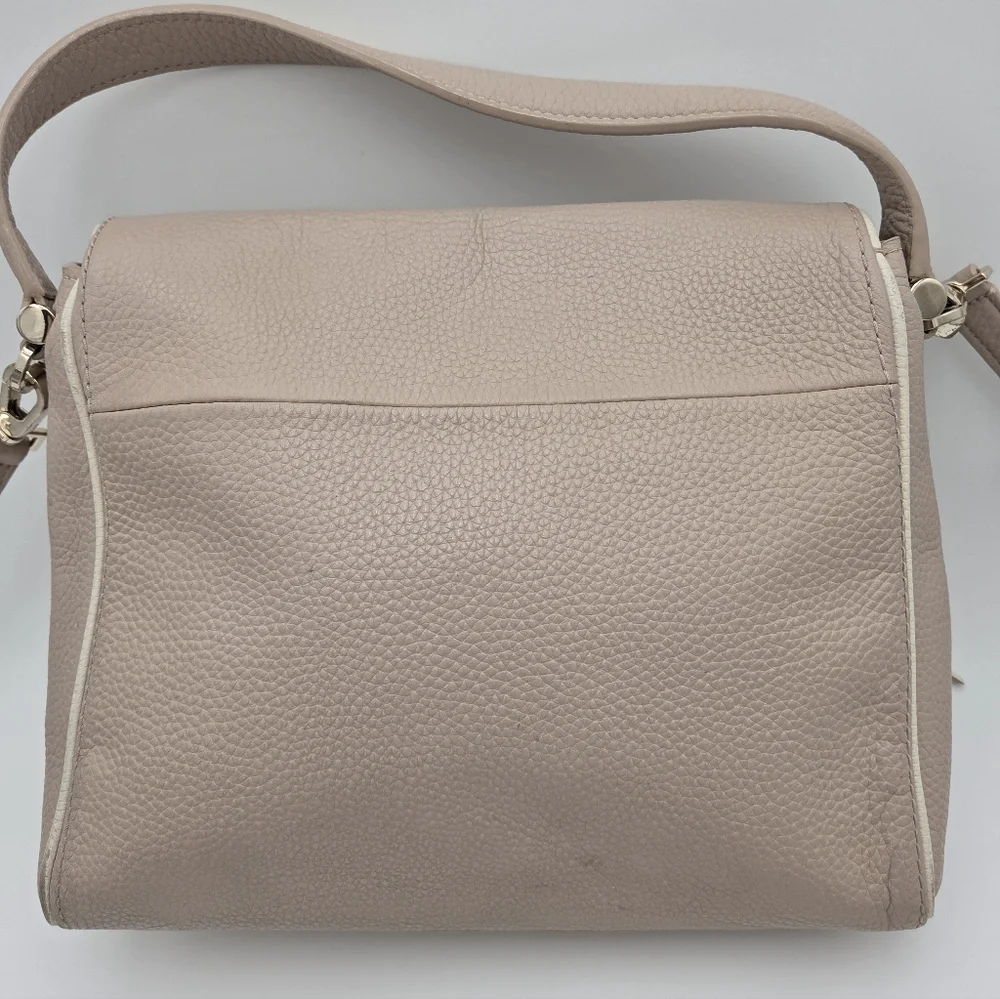 Kate Spade Chester Street Miri Taupe/Pink Pebbled Leather Shoulder/Crossbody Bag